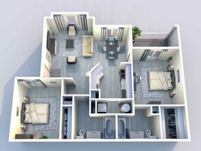 2 Beds • 2 Bath 14103 floor plan